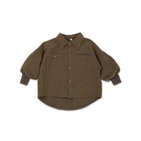 Children's Korean Style Retro Snowflake Fleece Puff Sleeve Shirt Jacket - 2025 Autumn Pure Cotton 120 cm