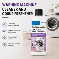 Washing Machine Cleaner and Odour Freshener 200ml Deep Cleaning Solution for Washing Machines Removes Residue and Odours Maintains Appliance Hygiene One Size