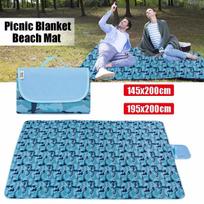 145x200/195x200cm Waterproof Foldable Beach Blanket Outdoor Portable Picnic Mat Widen Minimalism Camping Mat Beach Blanket 145x200cm blue