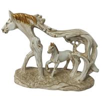 Feng Shui Mother Baby Horse Statue Resin Sculptures Home Decorative Figurine Art For Decoration One Size