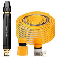 High Pressure Garden Water Gun with 10m Hose Metal Water Hose Sprayer Multifunctional Water Irrigation Gun for Washing Cars