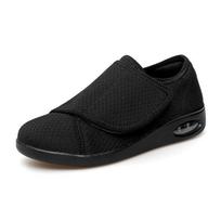 Spring and Summer Soft Sole Mesh Breathable Velcro Women's Casual Shoes Women's Shoes Elderly Shoes 35 juoda
