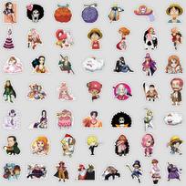 50 vnt. Japonų Anime One Piece Grafiti Lipdukai, Vandeniui Atsparūs Dekoratyviniai Lipdukai Puodeliams ir Kompiuteriams, Kūrybiški Anime Lipdukai