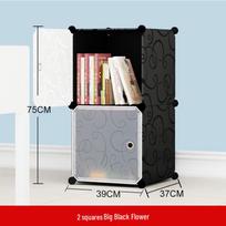 Modulinė plastikinė knygų spinta su durelėmis - Modernus paprastas dizainas Combination Storage Bookshelf