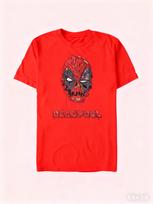 Genuine 2026 Cartoon Melt Deadpool Comic Print Plus Size Men's and Women's Short Sleeve Relaxed Crew Neck T-Shirts S
