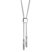 Bolo Tie for Male Western Cowboy Necktie with Small Cube Pendant Decorative 1 sidabras