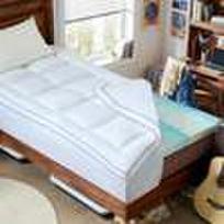 NicePlus 2 viename purškiančio memory putplasčio čiužinio pagrindas su minkštu užvalkalu 90-180x200x7cm 90(Suitable for single-person use) balta