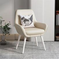 Three-Piece Cream Balcony Set: Round Coffee Table & Two Chairs for Indoor/Outdoor Use