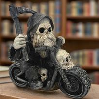 Skeleton Grim Motorcycle Rider Resin Ornament One Size
