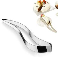 EW Baking Supplies Stainless Steel Cake Slicer Curved Leaf Shaped Cutter Cake Cutting Cake Mold Stainless steel