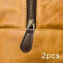 2Pcs Zipper Pulls PU Leather Replacement Zip Pulls for Purses Bag Suitcase
