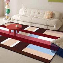 Modern Geometric Fluffy Soft Rugs for Living Room Large Size Washable Carpet Stripe Decoration Bedroom Sofa Mat 60*90cm