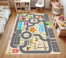 Traffic Rug Car Racing Children's Play Mat Road Rug Car Road MatCars MatPlay Rug,Kids Rug, Kids Room Rug Street Rug Car City Rug 40x60cm