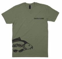 Personalised Carp Fishing T shirt Custom Name Angler Fisherman Gift 4XL