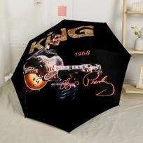 King Of Rock 'n' Roll 1968 Outdoor Automatic Umbrella Sturdy 8-Rib Shaft Durable Plastic & Iron All-Season Use Compact Folding Umbrella