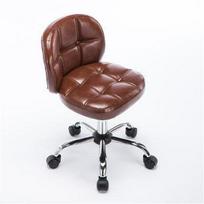 Nordic Swivel Desk Chair - Compact Lifting Office Chair with Backrest Grass Green (Fabric)