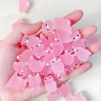 Luminous 10/20Pcs Mini Resin Pig Glow In The Dark Pink Piggy Tiny Animals Figures Ornament For Diy Fairy Garden Glass Containe