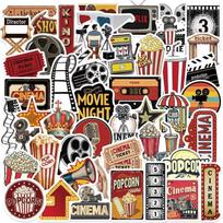 10/30/50PCS Vintage Movie Stuff PVC Sticky Stickers Aesthetic DIY Colored Phone Laptop Luggage Skateboard Graffiti Decals