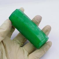 192.8 Ct Natural Emerald Green Rough Uncut Huge Size CERTIFIED 77.3 mm approx žalia