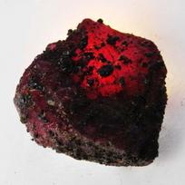 88.00 Ct Uncut NATURAL Red Ruby CERTIFIED Huge ROUGH Earth Mined Gemstone -w 31.4 mm approx raudona