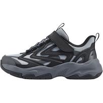 Skechers Kids Versatile Comfortable Non-Slip Durable Low-Top Casual Shoes Kids sneaker Black Gray 405332L-BKCC 27.5