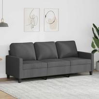 Vidaxl Sofa 3-Osobowa, Ciemnoszara, 180 Cm, Tapicerowana Tkaniną