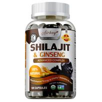 Shilajit and Ginseng 1500 mg - Non-GMO - Boosts Energy 120
