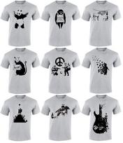 BANKSY Girl Balloon Peace Flower Panda Monkey Soldier Guitar Zebra Gray T-Shirt Mens Womens Tees Top 3XL