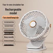 DH Small Desktop Clip-on USB Rechargeable Mini Fan