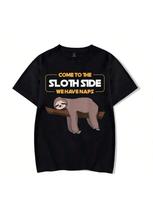 Lazy Sloth unisex's T-Shirts Come To The Sloth Side We Have Naps Print Top Y2k Streetwear unisex Tshirt Fashion Harajuku Sloth T Shirt S įvairiaspalvis