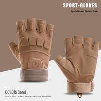 Men's Breathable Tactical Half-Finger Gloves - Wear-Resistant, Spring Outdoor Sports.