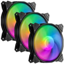 Novonest upHere 120mm PC Case Fan, PWM, Silent Type, 4-pin Cable, Rainbow Color (3 Cables) [PF120CF4-3]