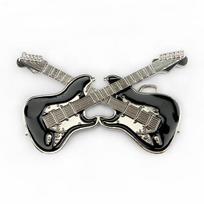 Rock & Jazz Leather Guitar Belt Buckle - American Punk Style