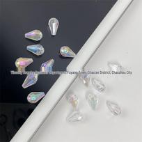 Colorful Water Drop Faux Crystal Acrylic Beads for DIY Bracelets, Pendants, and Ornaments. 8*12mm, approx. 1250 pieces per pound