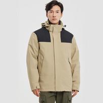 Unisex Hooded Fleece-Lined Mountaineering Jacket: Thick, Outdoor, Cold-Proof, Couple Style for Autumn/Winter. 2XL
