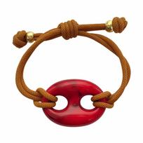 Western Style Pig Nose Retro Bracelet Handmade Resin Charm Bracelet Lightweight Adjustable Women's Bracelet Jewelry Accessories