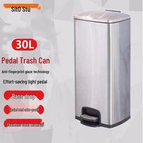 Stu 30L Stainless Steel Pedal Bin with Soft-Close Lid