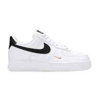 Nike Air Force 1 Low '07 Essential Balti Juodi Auksiniai Mini Swoosh (Moterys 38.5 white