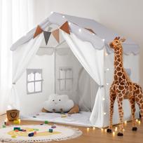 Besrey Kids Tent, House Tent, Children's Play Tent, Secret Base, Indoor Play Equipment, 2-in-1, Padded, Large Children's Playhouse, 2 Doors, 4