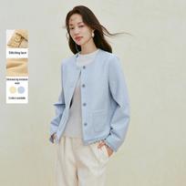 INMAN Shimmering Silk Lace Short Jacket L mėlyna