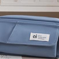 Flip Style Simple Pencil Pouch Multi-layer Gel Pen Organizer Simple Student Pencil Case  Kids