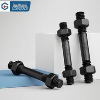 GUWANJI Double-Ended Bolt & Hex Nut Set M12x40 (5 Sets)
