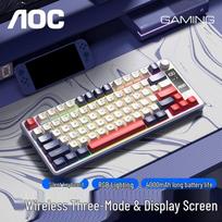AOC GK300 Triple-Mode RGB Mechanical Feel Keyboard with Display