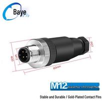 Baye M12 Waterproof Aviation Connector Straight Male Head