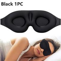 1Pc/2Pcs/3Pcs 3D Eye Contour Sleep Mask Zero Eye Pressure Eye CoverSoft And Com Fortable To Help With Deep Sleep And Yoga Relaxation Adjustable Strap 1Pc (black)