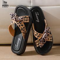 TE528 Women's Cross-Strap Platform Slide Sandals 36-37