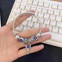 Steel Galaxy Balloon Bracelet With Diy Beads For Summer Trendy Gift For Friends