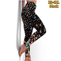 Moteriški mėlynų tulpių raštai Stretch Yoga antblauzdžiai Fitness Bėgimas Gym Sportinės Aktyvios Kelnės XS