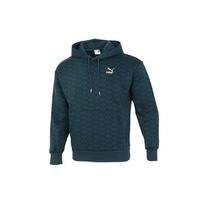Puma Luxe Aop Hoodie With All-Over Logo Print Men Hoodie Green 534409-80 L