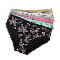 Moteriškas apatinis trikotažas Medvilninis vidurio juosmens raštas su gėlėmis Sexy Lace Lace Moteriškas kelnaitės Kelnaitės kelnaitės Didelio dydžio apatinis trikotažas moterims 6 vnt. XXL